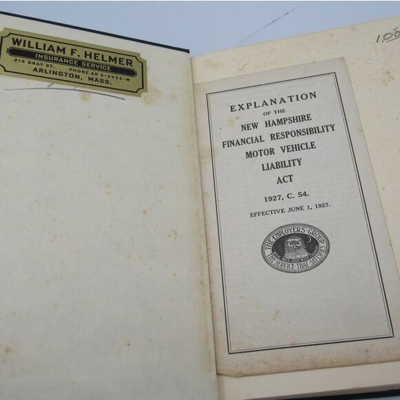 Massachusetts Motor Vehicles Handbook 1941 Chester A. Van Arsdale Plus Extra - Picture 11 of 12